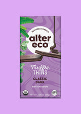 Alter Eco Organic Truffles Thin Classic Dark Chocolate (Pack of 12) 2.96 Oz - Cozy Farm 