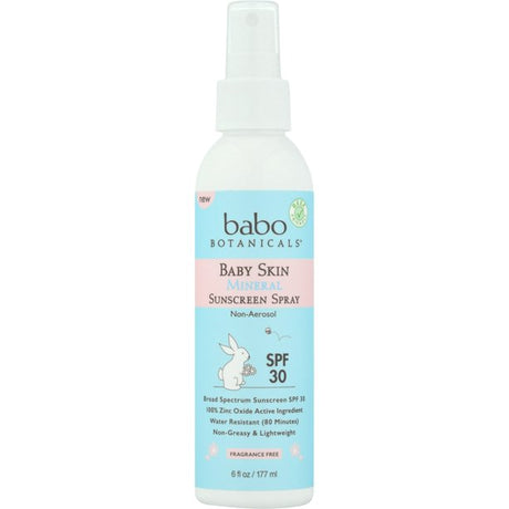 Babo Botanicals Sensitive Skin Baby Sun Spray, SPF 30 - 6 Oz - Cozy Farm 