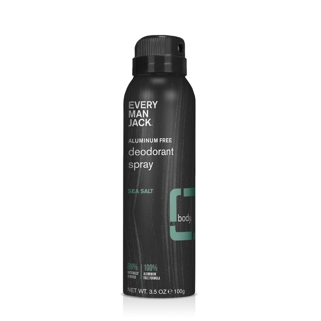 Every Man Jack Sea Salt Deodorant Spray - Protection Against Odor, 3.5 Fl Oz - Cozy Farm 