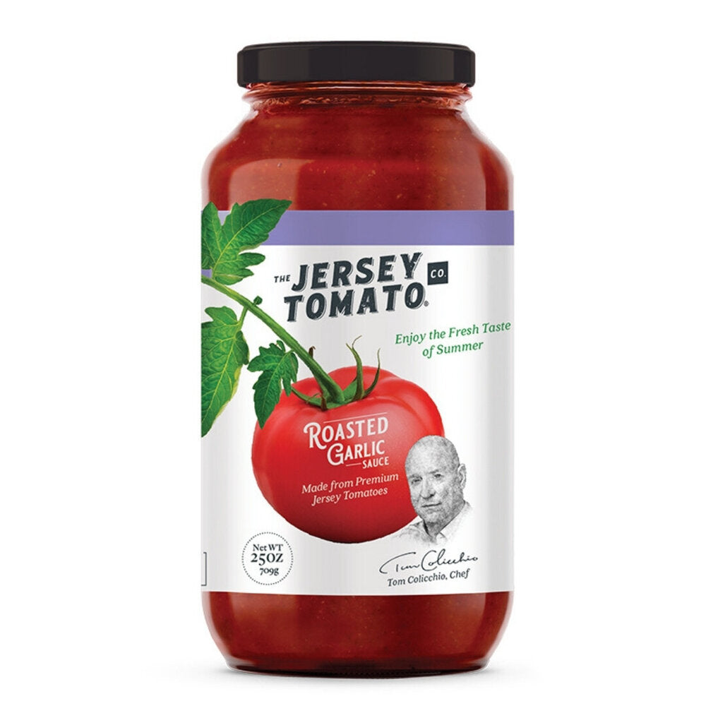 Jersey Tomato Co. The Sauce Tomato Roasted Garlic (Pack of 6-25 Fl Oz) - Cozy Farm 