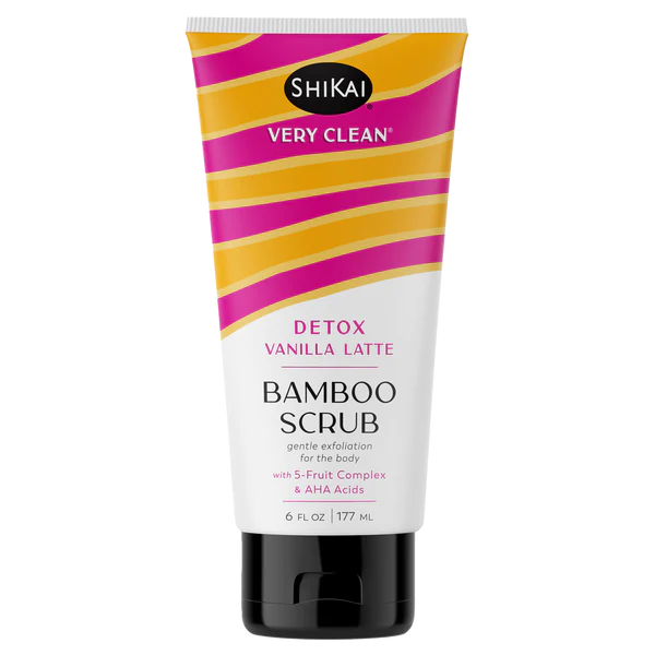Shikai Bamboo Scrub Detox: Vanilla Latte Refreshment (6 Fl Oz) - Cozy Farm 