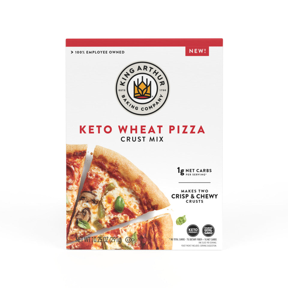King Arthur Keto Wheat Pizza Crust Mix (8 x 10.25 Oz) - Cozy Farm 