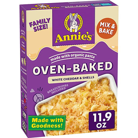 Annie's Homegrown Baked Shells White Cheddar (Pack of 8) - Cozy Farm 
