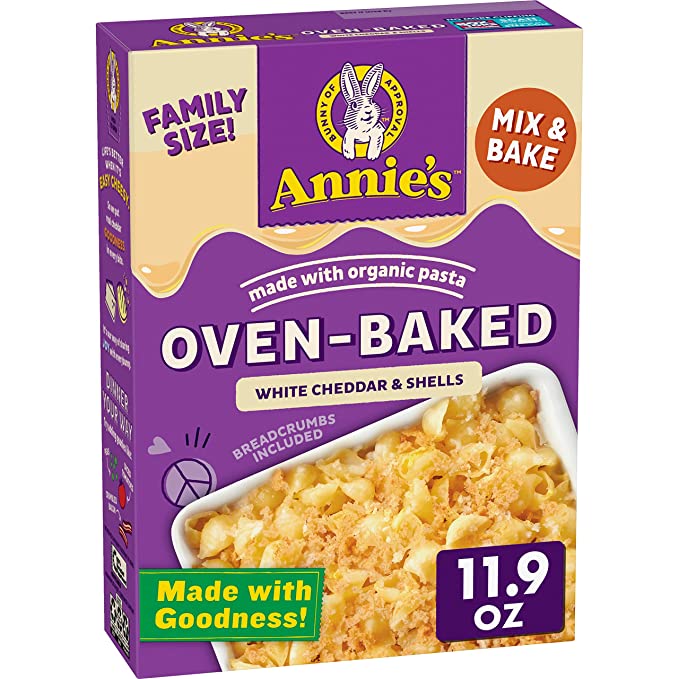 Annie's Homegrown - Baked Shells White Cheddar (Pack of 8 11.9oz) - Cozy Farm 