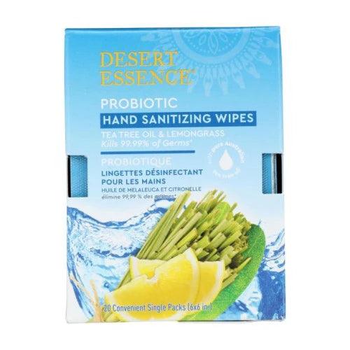Desert Essence Lemongrass Hand Sanitizing Wipes (Pack of 20) - Cozy Farm 
