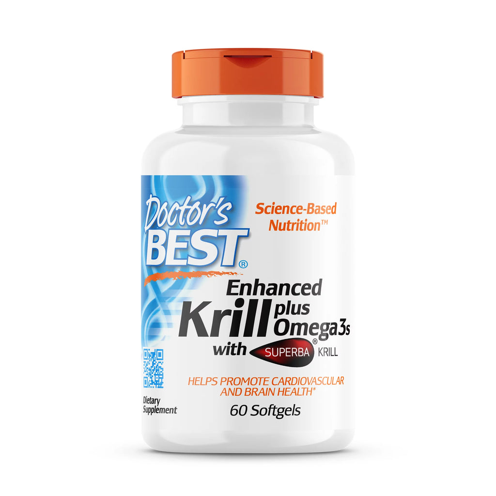 Doctor's Best Krill Plus Omega 3 Enhanced (Pack of 60 Softgels) - Cozy Farm 