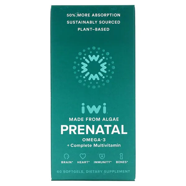 Iwi - Supp Alg Prenatal Omega 3 (Pack of 60 Softgels) - Cozy Farm 