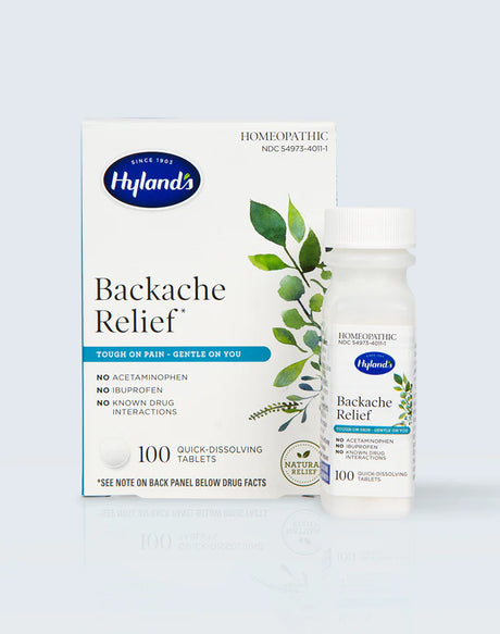 Hyland's Homeopathic Backache Relief, Convenient Tablets for Pain Reduction (100 Count) - Cozy Farm 
