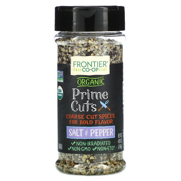 Frontier Natural Products Co-op Salt Pepper Prime Cut - 4.09 oz - Cozy Farm 