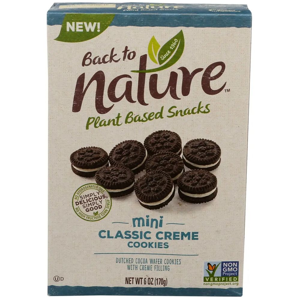 Back To Nature - Cookies Mini Classic Cream (Pack of 6) - 6 Oz - Cozy Farm 
