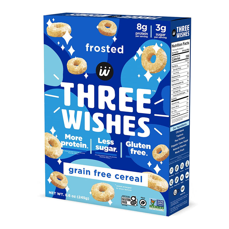 Boxes  Three Wishes - Cereal Frosted Gluten Free (Pack of 6-8.6 Oz Boxes) - Cozy Farm 