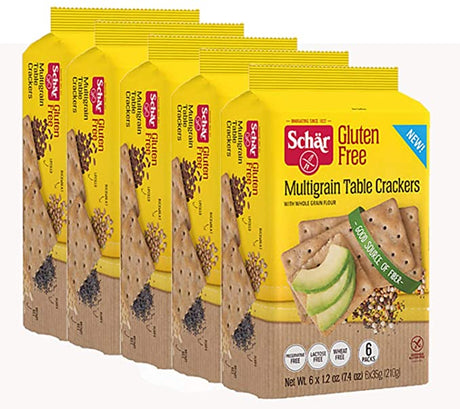 Schar Multigrain Table Crackers, 5-Pack (7.4 Oz Each) - Cozy Farm 