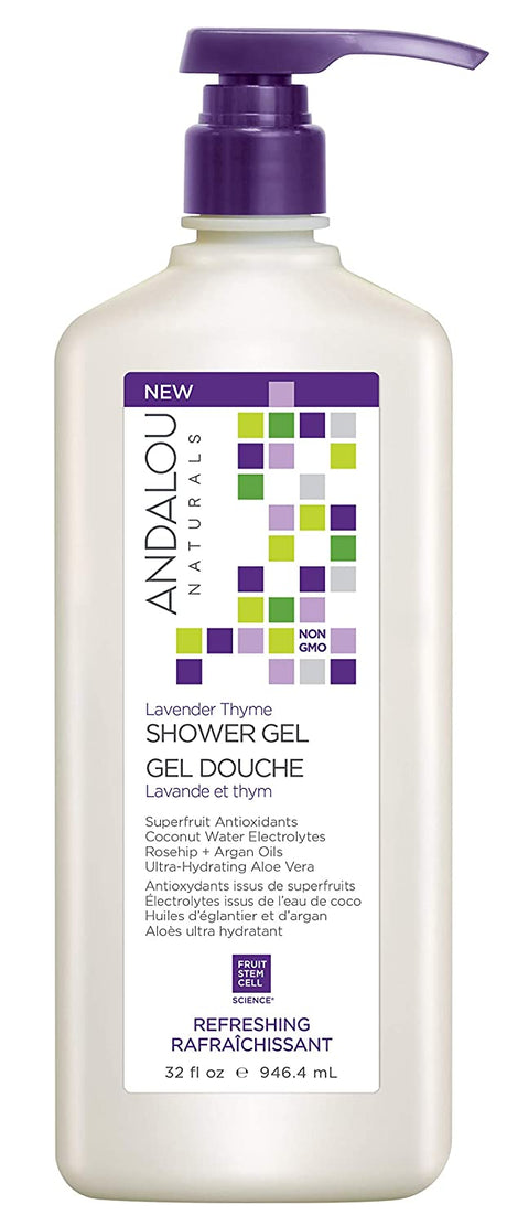 Andalou Naturals Lavender Thyme Refreshing Shower Gel - 32 Fl Oz - Cozy Farm 