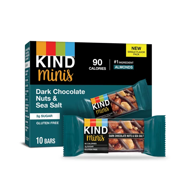 Kind Bar Mini Dark Chocolate Nut Sea Salt (Pack of 8-10/.7 Oz) - Cozy Farm 