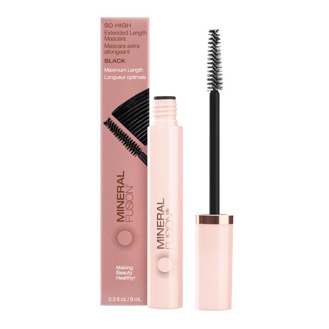 Mineral Fusion Extended Length Black Mascara - 0.3 Fl Oz - Cozy Farm 