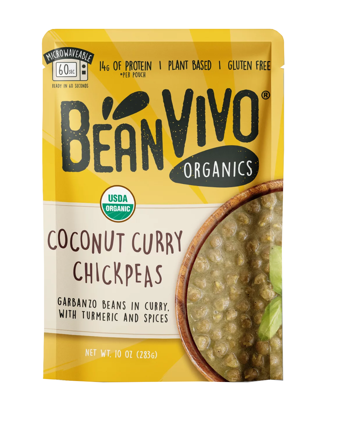 Bean Vivo Chickpeas Coconut Curry, 10 Oz Pack of 6 - Cozy Farm 