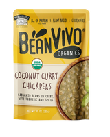 Bean Vivo Chickpeas Coconut Curry, 10 Oz Pack of 6 - Cozy Farm 