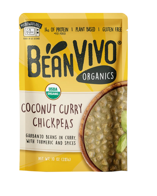 Bean Vivo Chickpeas Coconut Curry, 10 Oz Pack of 6 - Cozy Farm 