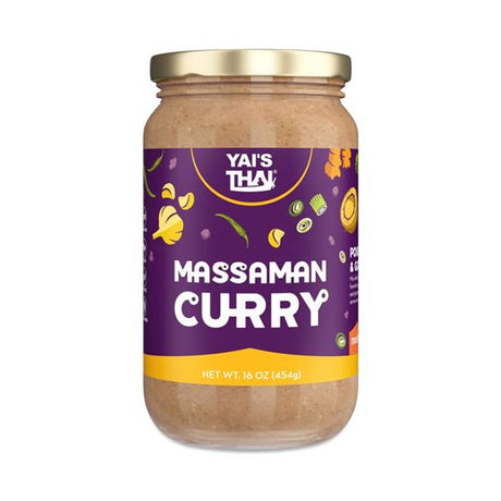 Yai's Thai Sauce Curry Paste Massaman, 6 x 16-Oz. Bottles - Cozy Farm 