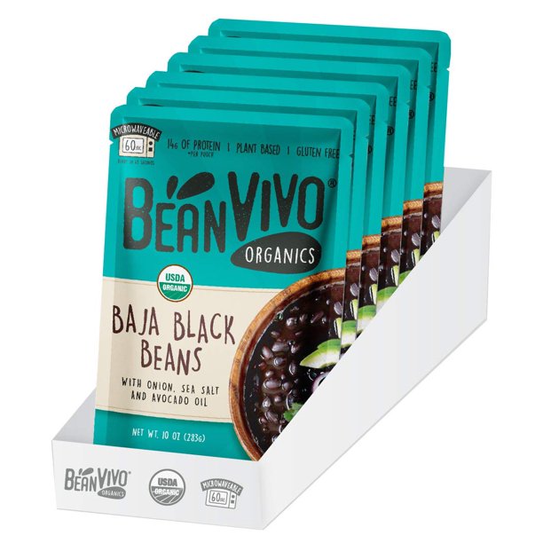 Bean Vivo - Black Bean Baja, Low Sodium, Gluten-Free, 6 x 10 Oz Cans - Cozy Farm 