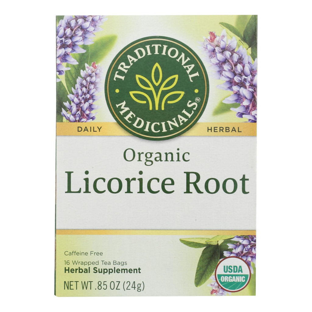 Traditional Medicinals Organic Licorice Root Herbal Tea (Pack of 6 - 16 Tea Bags Each) - Cozy Farm 