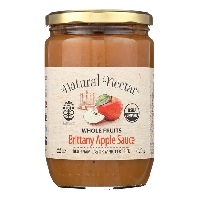 Natural Nectar Brittany Apple Sauce, 22.2 Oz. (Pack of 6) - Cozy Farm 