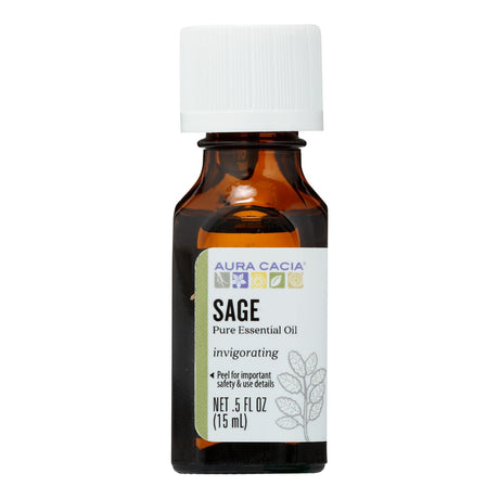 Aura Cacia Sage Essential Oil, 0.5 Fl Oz - Cozy Farm 