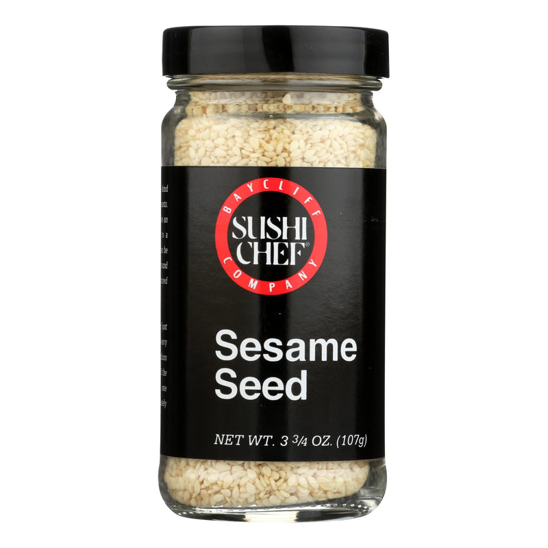 Sushi Chef Premium White Sesame Seeds (Pack of 12 - 3.75 Oz.) - Cozy Farm 