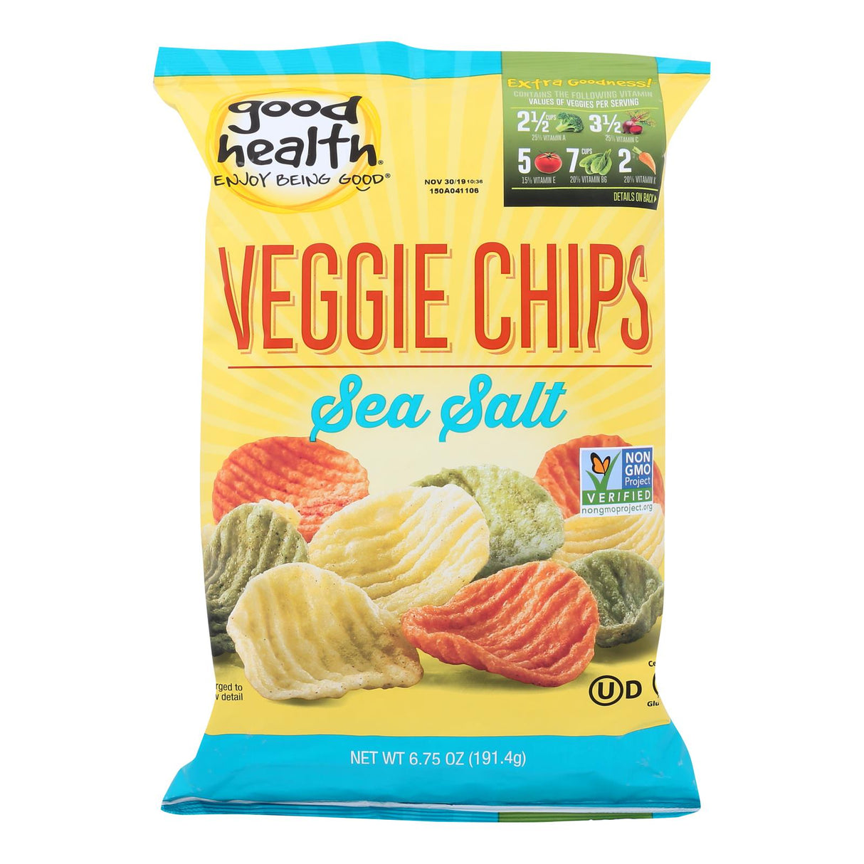 Good Health Veggie Chips: Savory Sea Salt Flavor, (Pack of 10 - 6.25 Oz. Bags) - Cozy Farm 