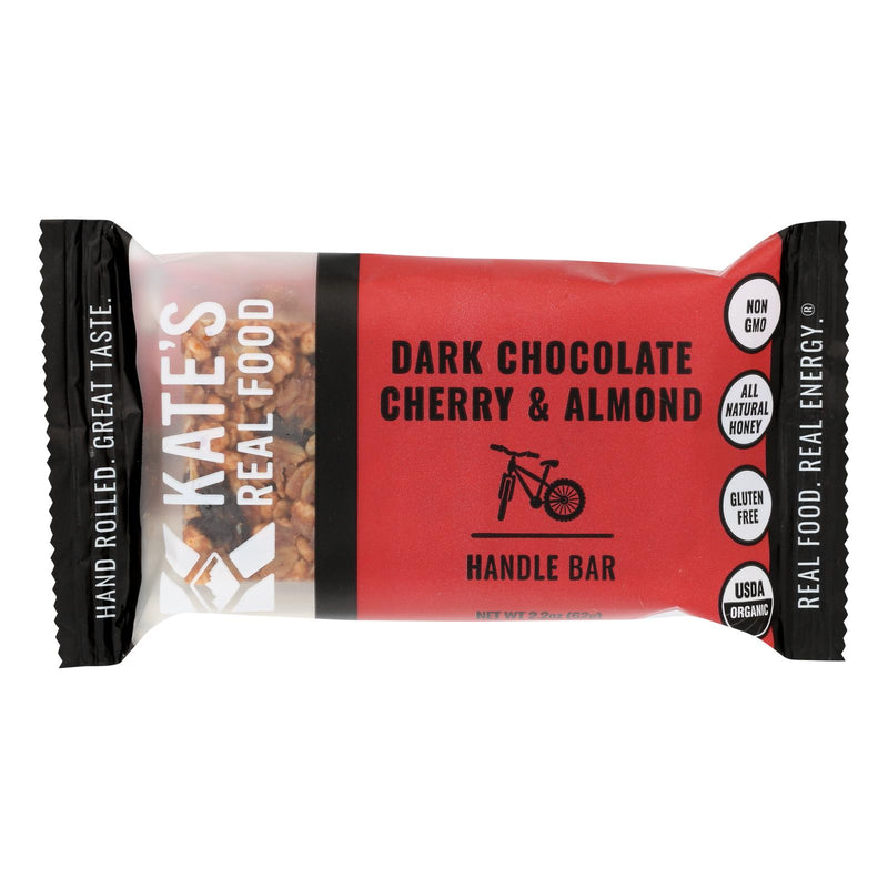 Kate's Real Food Organic Dark Chocolate Almond Energy Bar, 2.2oz (Case of 12) - Cozy Farm 