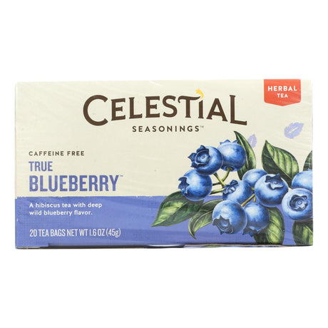 Celestial Seasonings True Blueberry Herbal Tea, Caffeine-Free - 20 Tea Bags (Pack of 6) - Cozy Farm 