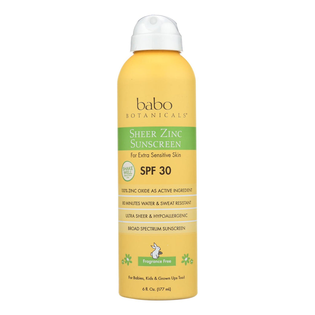 Babo Botanicals Fragrance-Free Sunscreen (6 Fl Oz) - Cozy Farm 