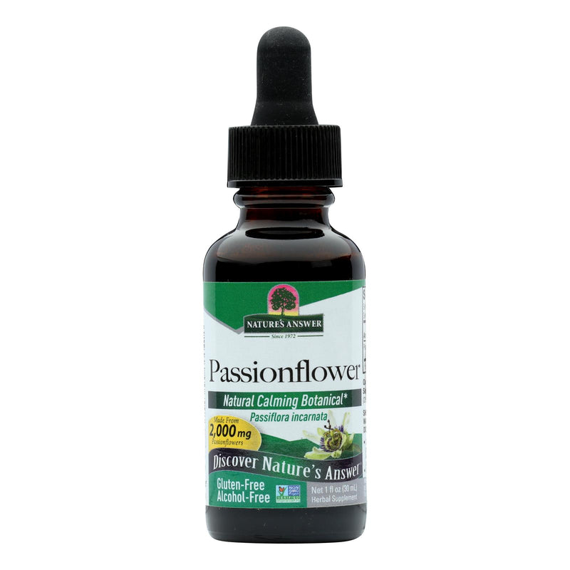 Nature's Answer Passionflower Herb Alcohol-Free Extract, 1 Fl Oz - Cozy Farm 