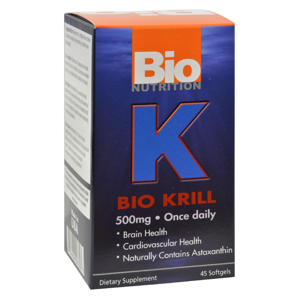 Bio Nutrition Bio Krill 500mg (Pack of 45 Softgels) - Cozy Farm 