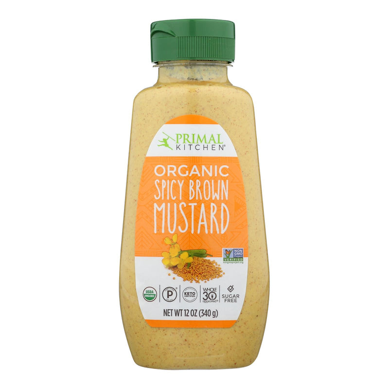Primal Kitchen Organic Spicy Brown Mustard (Pack of 6 - 12 Oz.) - Cozy Farm 