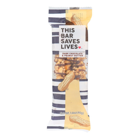 This Bar Saves Lives - Bar Peanut Butter Dark Chocolate - Case Of 12 - 1.4 Oz. - Cozy Farm 