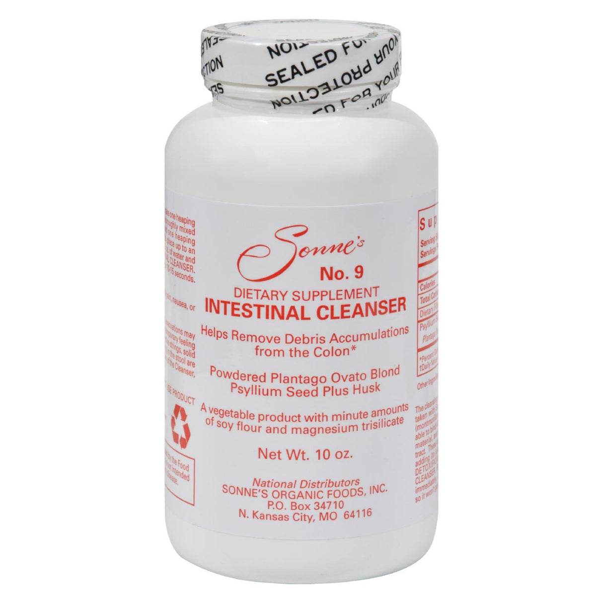 Sonne's Intestinal Cleanser No. 9 (Pack of 10 Oz.) - Cozy Farm 