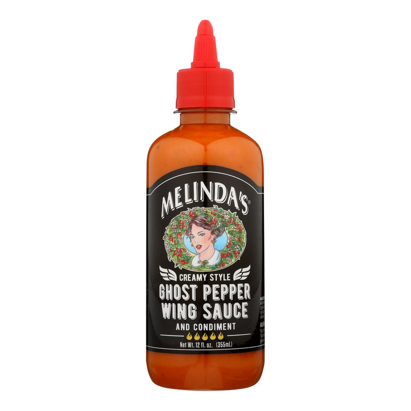 Melinda's Ghost Pepper Creamy Wing Sauce, 12 Oz. (Pack of 6) - Cozy Farm 