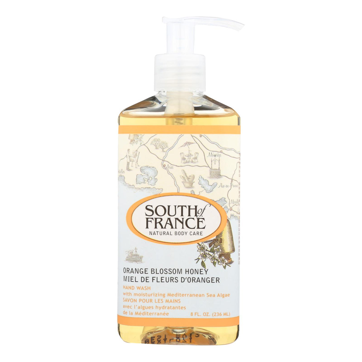 South Of France Orange Blossom Honey Hand Wash, 8 Oz - Cozy Farm 