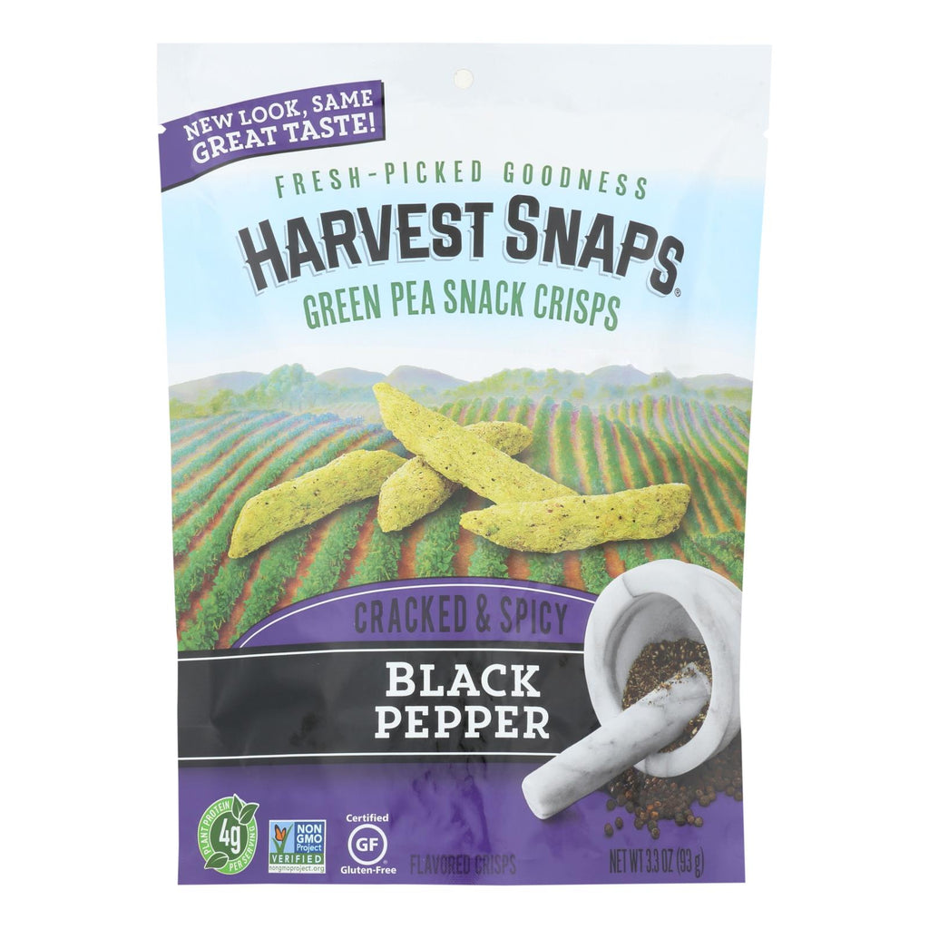 Calbee Snapea Crisp - Snapea Crisps - Black Pepper - Case Of 12 - 3.3 Oz - Cozy Farm 