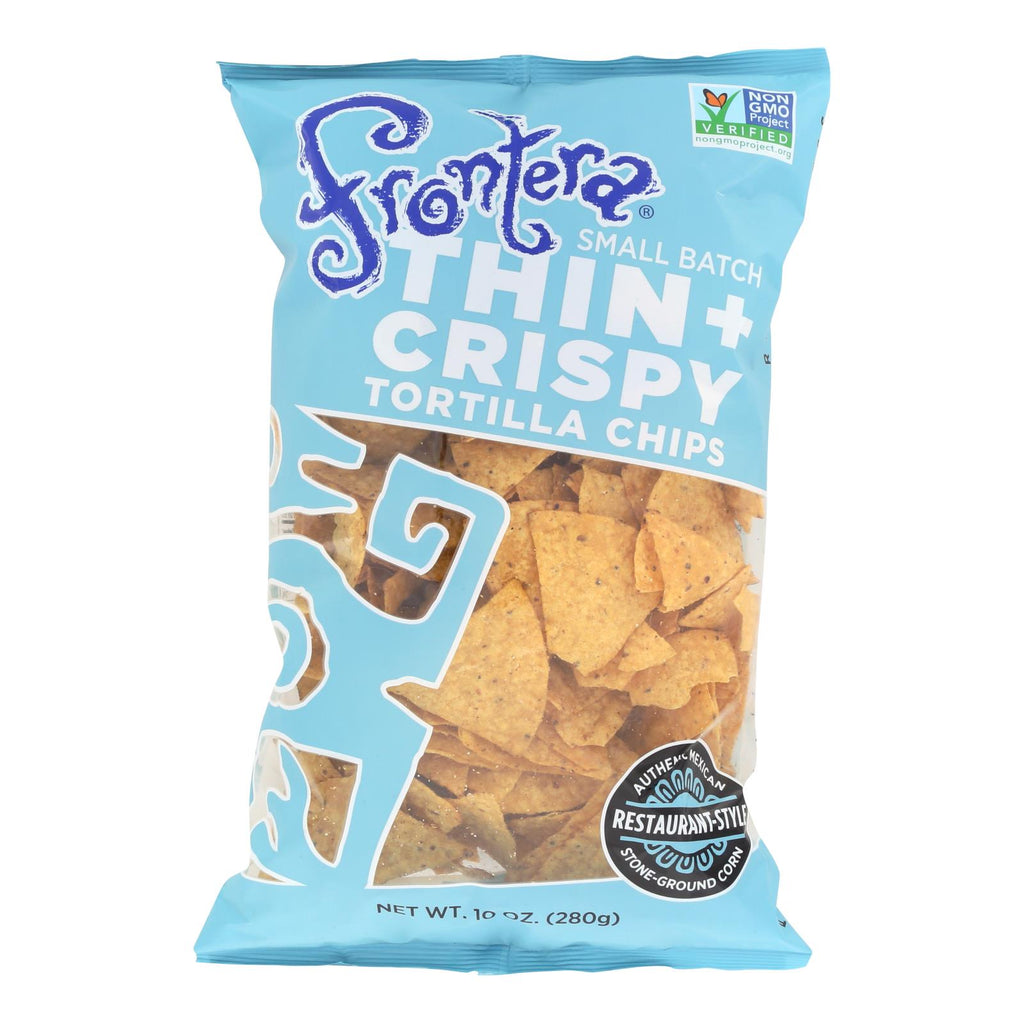 Frontera Foods Thin and Crispy Tortilla Chips (Pack of 12 - 10 Oz.) - Cozy Farm 