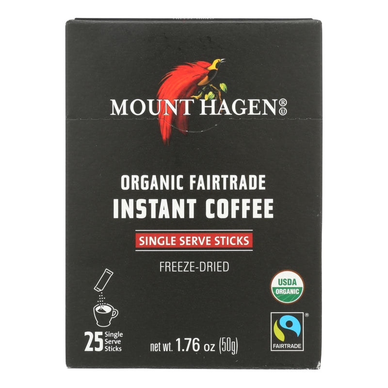 Fairtrade Organic Mount Hagen Instant Coffee Sticks - 25 Single Servings, 1.76 oz - Cozy Farm 