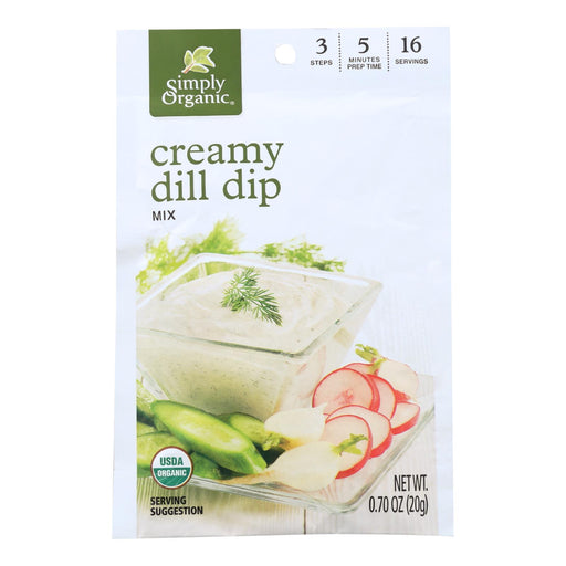 Simply Organic Creamy Dill Dip Mix, 0.7 Oz. (Case of 12) - Cozy Farm 