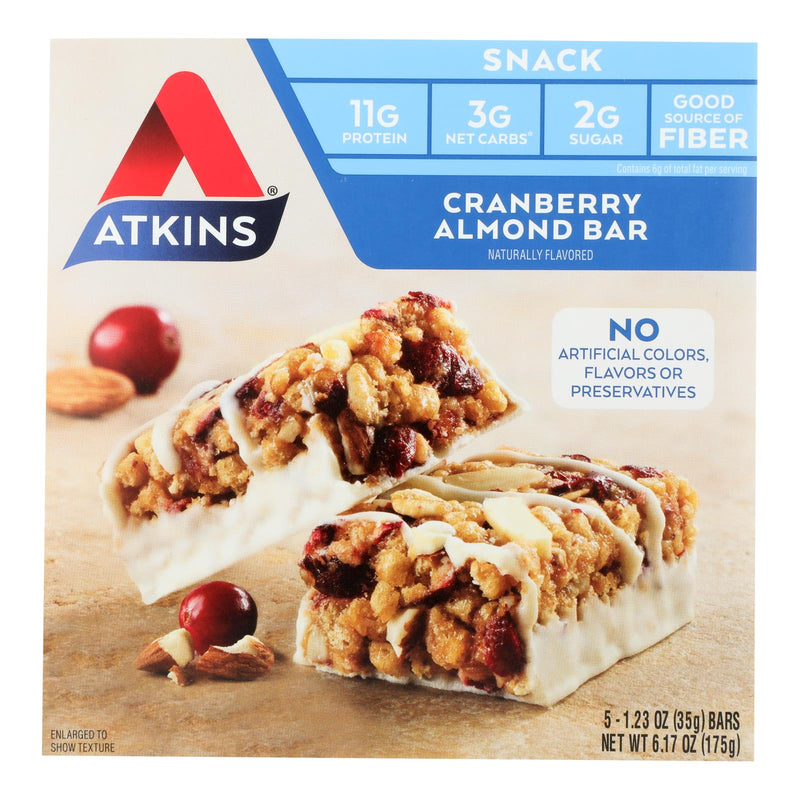Atkins Day Break Bar (Pack of 5) Cranberry Almond - Cozy Farm 
