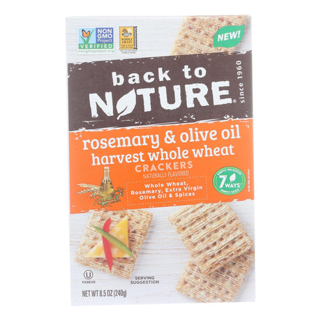 Back To Nature Rosemary & Olive Oil Crackers (Pack of 12 - 8.5 Oz.) - Cozy Farm 