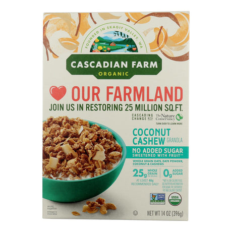 Cascadian Farm Organic Coconut Crunch Granola (14 Oz. Box, Pack of 6) - Cozy Farm 