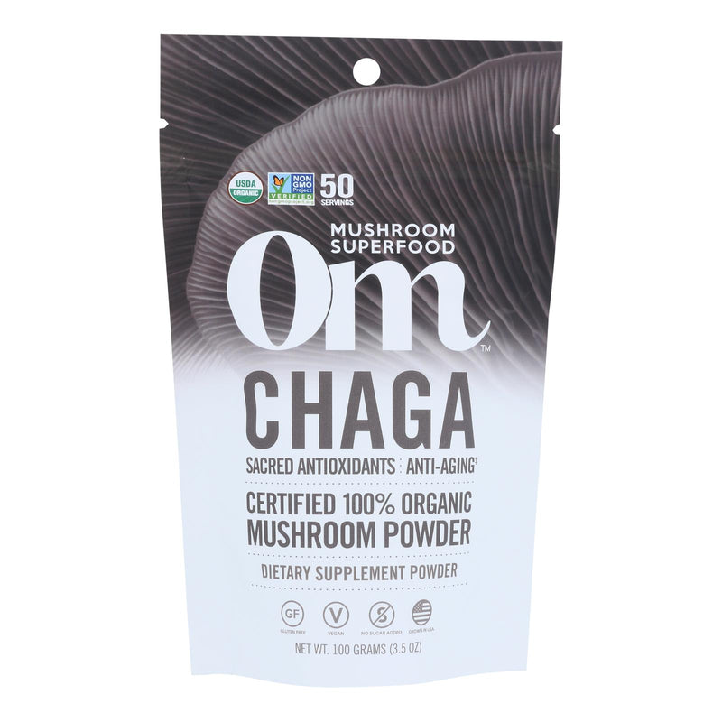 Om Mushroom Superfood Chaga Organic Mushroom Powder, 3.5 Ounce - Cozy Farm 