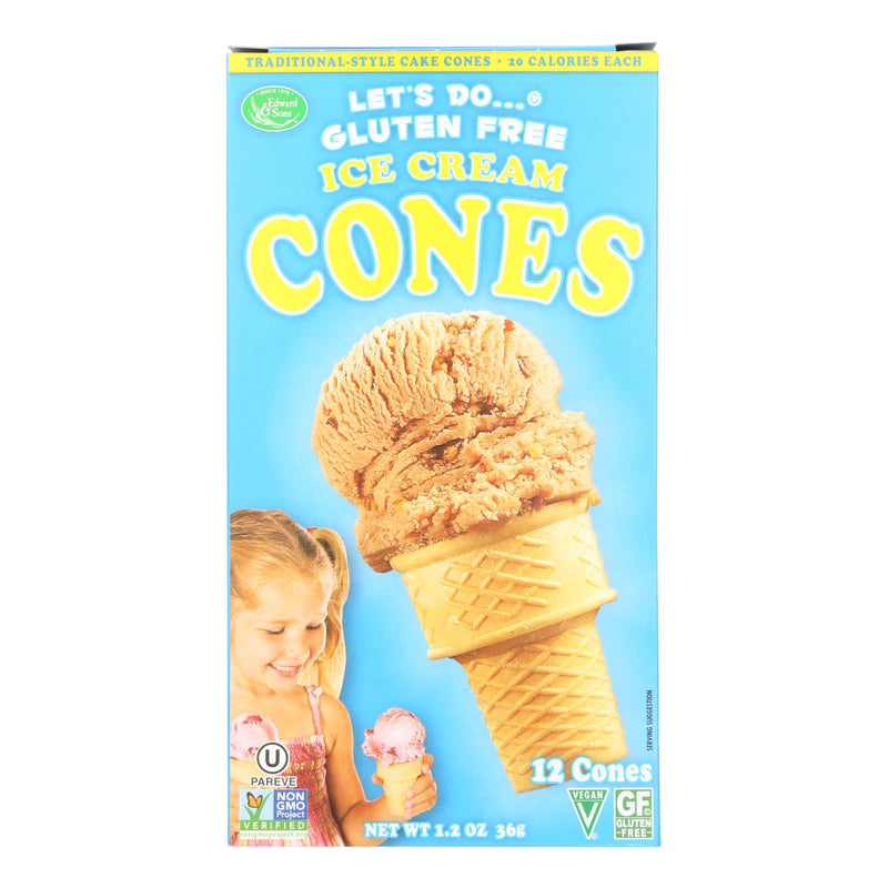 Let's Do Ice Cream Cones - Pack of 12 Crispy 1.2 Oz. Cones - Cozy Farm 