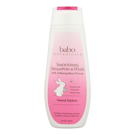 Babo Botanicals Smooth Detangling Berry Primrose Shampoo, 8 Fl Oz - Cozy Farm 