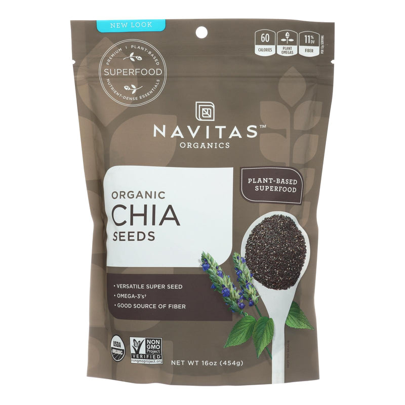 Navitas Naturals Organic Raw Chia Seeds (Pack of 6 - 16 Oz.) - Cozy Farm 